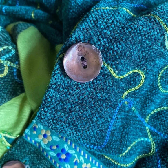 Retro Choices Artsy Boho Y2K Art to wear  Buttons Up Cozy Jacket Women Plus 1X - Picture 8 of 8